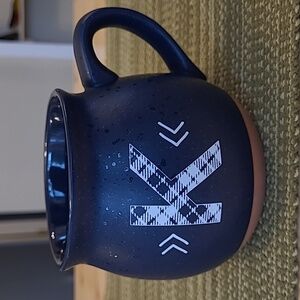 Threshold Stoneware K Letter Coffee Tea Mug Cup Navy Blue